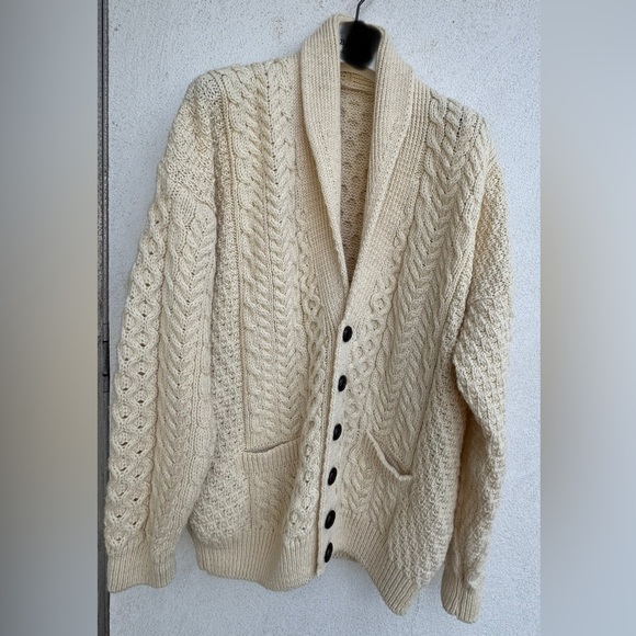Vintage Fisherman Cable Knit Cardigan Sweater - Picture 7 of 9